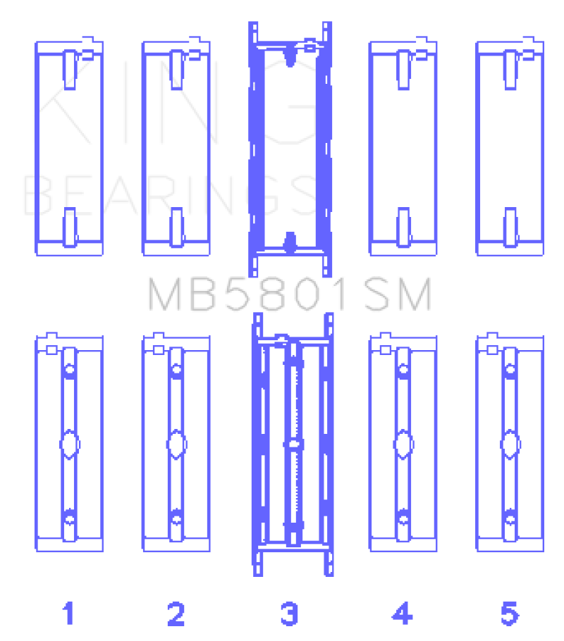 King BMW S63 Crankshaft Main Bearing Set GMB5801SM