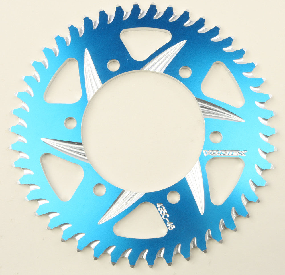 VORTEX Rear Cat5 Sprocket Aluminum 46t-525 Blu Kaw/Suz/Yam 435CZB-46