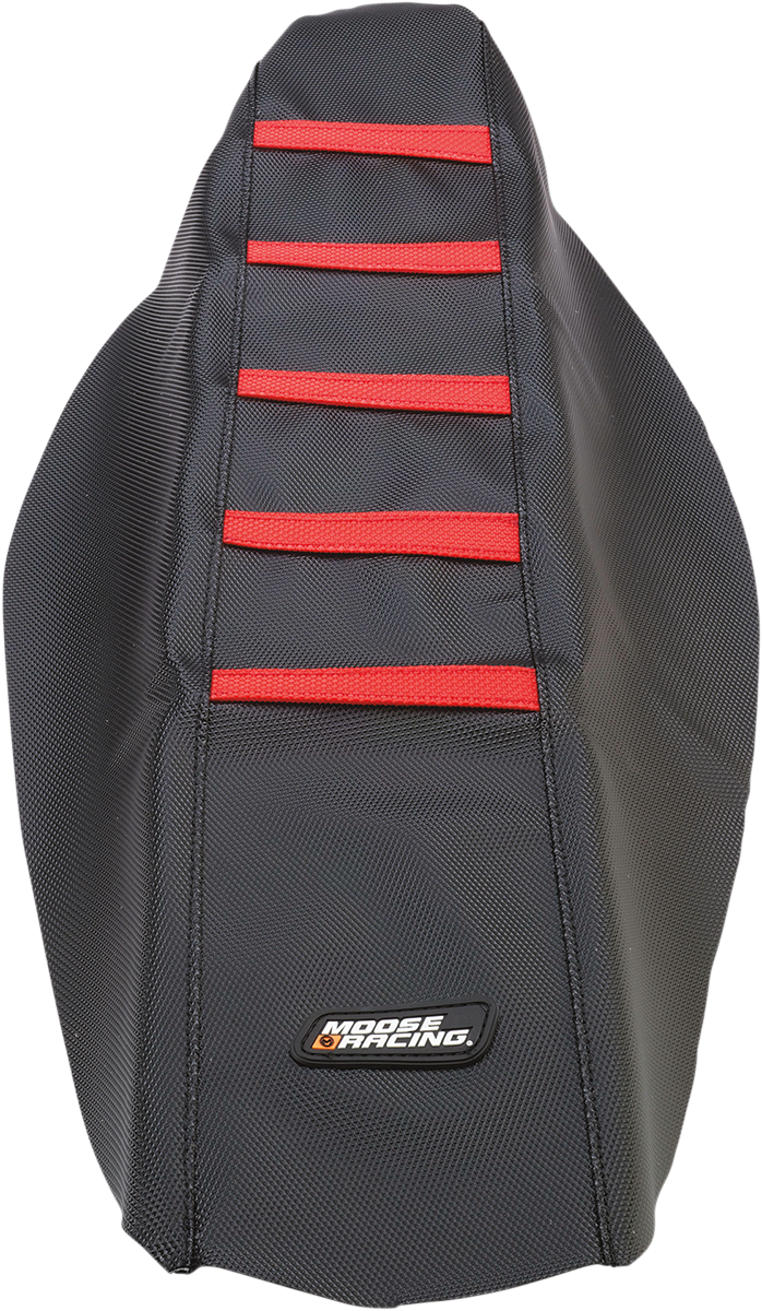 MOOSE RACING Ribbed Seat Cover - Black Cover/Red Ribs - Honda CRF45013-331RT