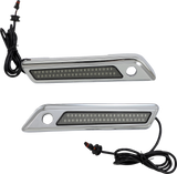 CUSTOM DYNAMICS Latch Light - Saddlebag - Dual Color - Smoke - Chrome CD-SBL-DC4-SC