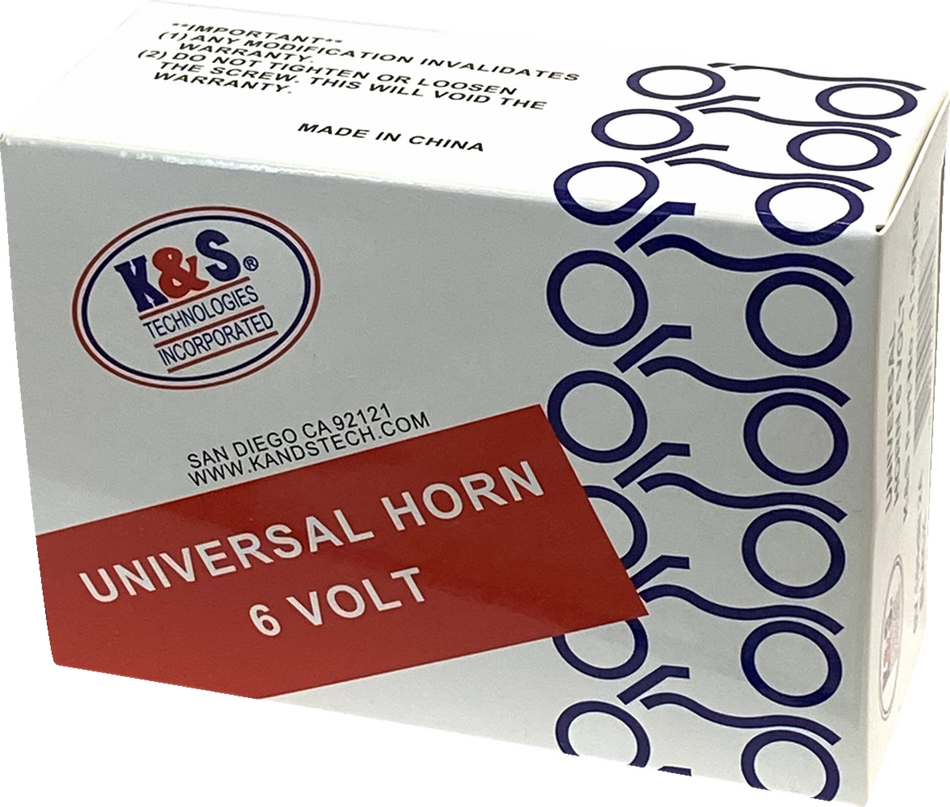K&S TECHNOLOGIES Horn - Universal - Black 11-0106