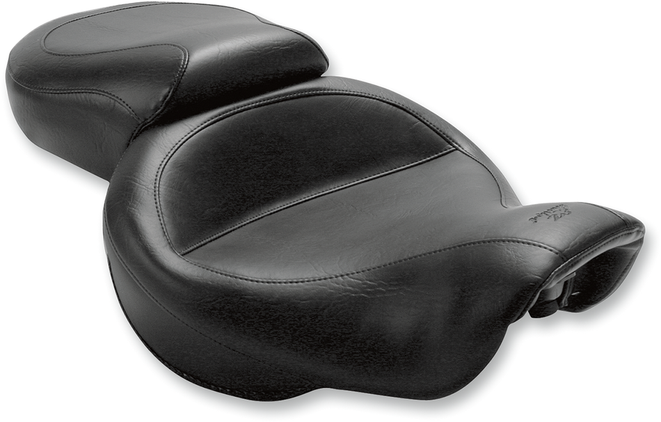 MUSTANG Vintage Style Seat - Wide - Smooth - Black - Dyna 75535