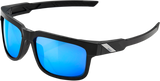 100% Type-S Sunglasses - Black - Blue Mirror 61032-019-75