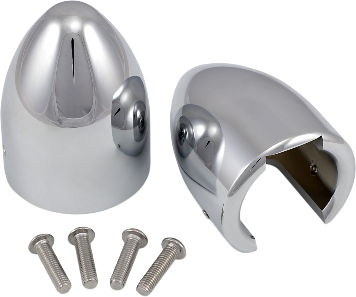 BARON Fork Bullets/Axle Nut Covers - Chrome BA-7800U