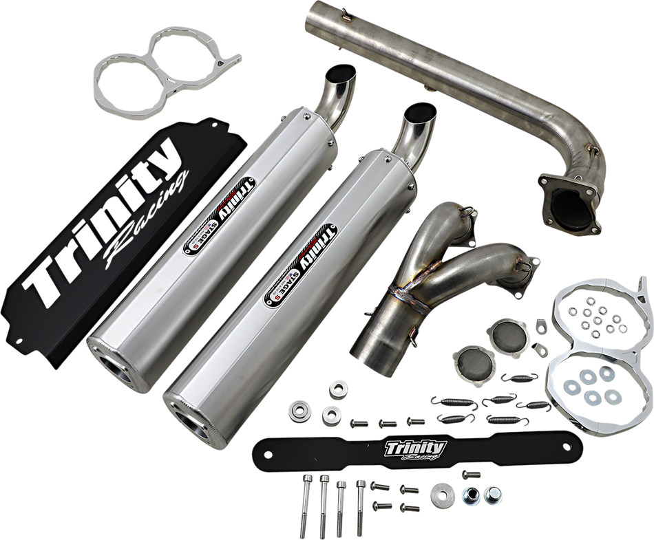 TRINITY RACING Stage 5 Dual Exhaust - Aluminum TR-4174D