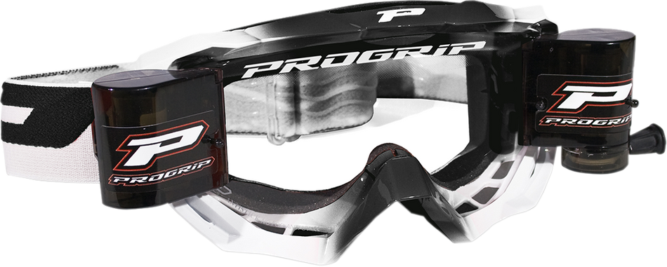PRO GRIP Venom Roll Off Goggles - Black/White PZ3200RONEBI