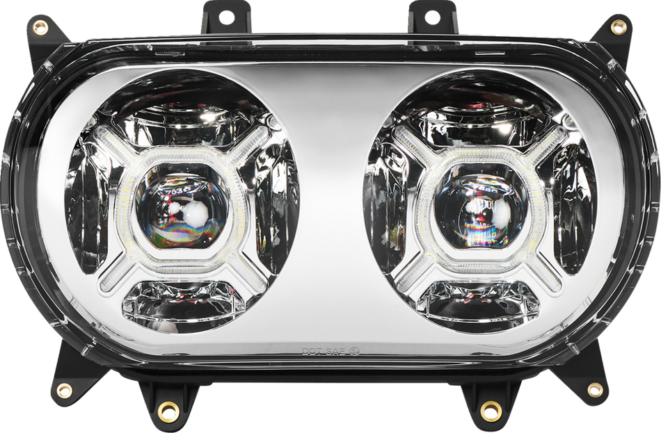 CUSTOM DYNAMICS LED Headlight - Chrome - Road Glide CD-RG-H-C