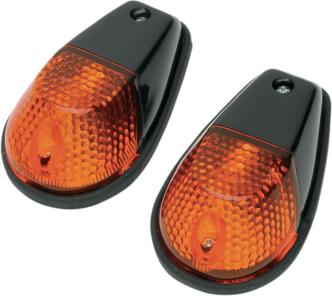 K&S TECHNOLOGIES Flush Mount Marker Lights - Black/Amber 25-8018