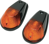 K&S TECHNOLOGIES Flush Mount Marker Lights - Black/Amber 25-8018