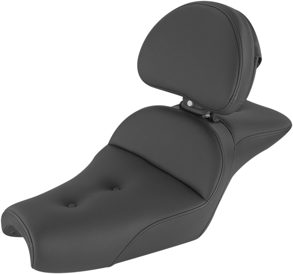 SADDLEMEN Seat - Explorer - With Backrest - Pillow Top - Black 807-11-030RS