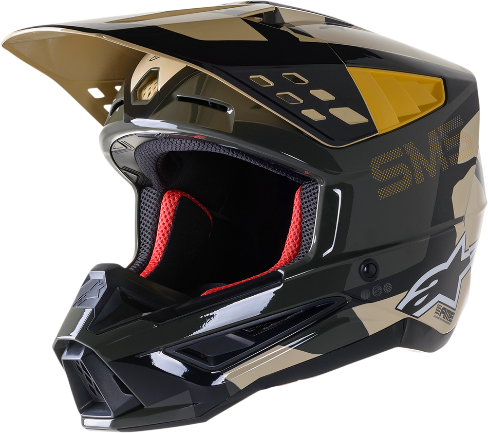 ALPINESTARS SM5 Helmet - Rover - Sand/Tangerine/Camo - Medium 8303921-8049-MD
