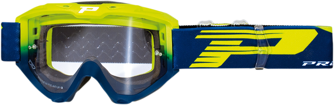 PRO GRIP 3450 Riot Goggles - Yellow Fluo/Navy - Light Sensitive PZ3450GFBL