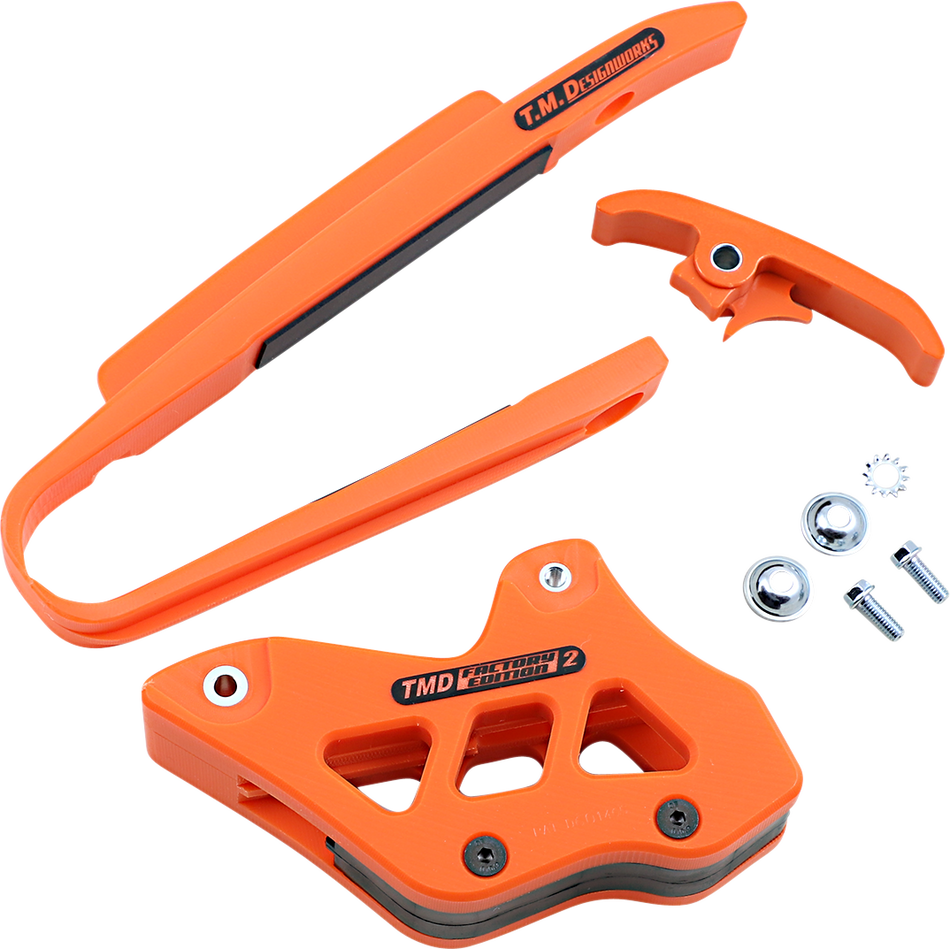 T.M. DESIGNWORKS Chain Guide/Slider - KTM - Orange KTM-230-OR