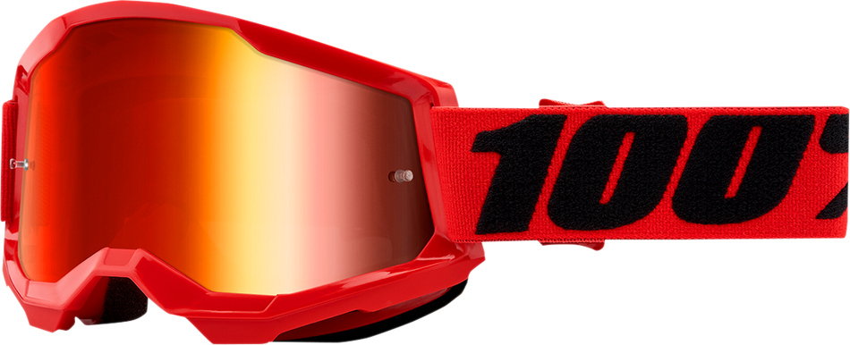 100% Strata 2 Goggles - Red - Red Mirror 50028-00004