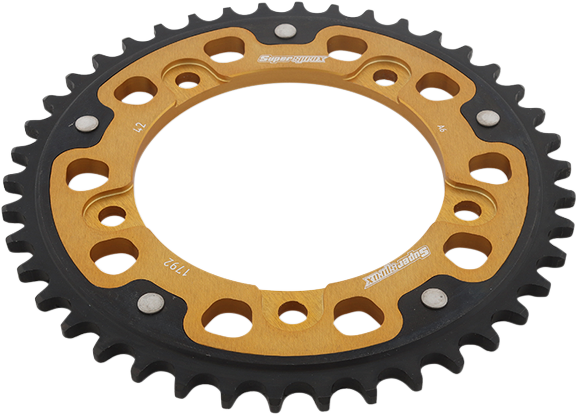 SUPERSPROX Stealth Rear Sprocket - 42 Tooth - Gold - Suzuki/Triumph RST-1792-42-GLD