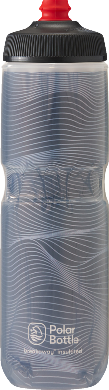 POLAR BOTTLE Breakaway Insulated Bottle - Bolt - Charcoal/Silver - 24 oz. INB24OZ13