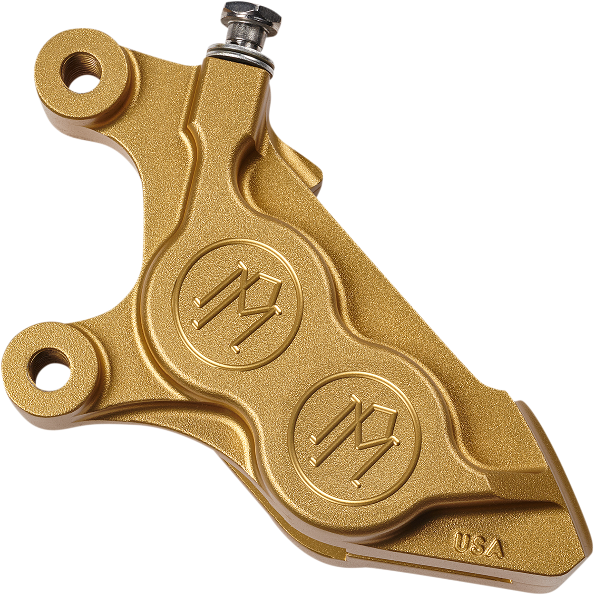 PERFORMANCE MACHINE (PM) 4-Piston Caliper - Gold Ops - Left Front 0052-2425-SMG