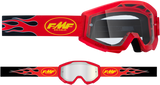 FMF Youth PowerCore Goggles - Flame - Red - Clear F-50054-00004 2601-3018