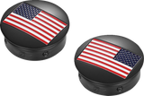 FIGURATI DESIGNS Swing Arm Covers - American Flag - Custom - Reversed - Black FD21R-AF-BK