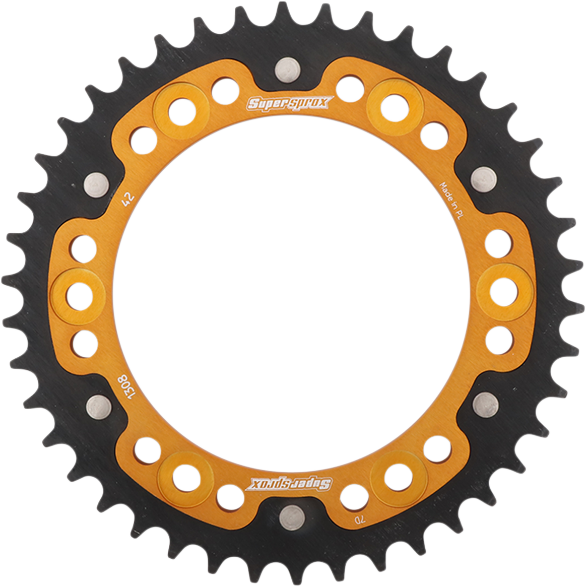 SUPERSPROX Stealth Rear Sprocket - 42 Tooth - Gold - Honda RST-1308-42-GLD