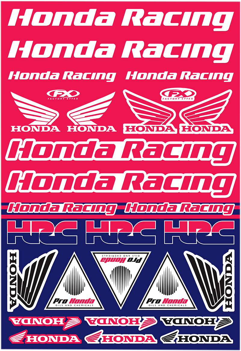 Kit de calcomanías FACTORY EFFEX - Honda Racing 22-68332 
