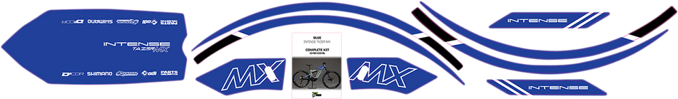 Kit de gráficos D'COR VISUALS para Tazer MX - Azul 10-80-100-BL 