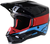 ALPINESTARS SM5 Helmet - Bond - Black/Red/Cyan - Medium 8303522-1377-MD