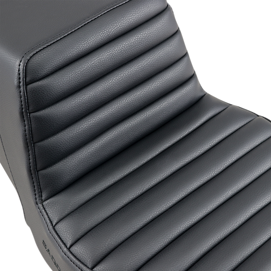SADDLEMEN Step-Up Seat - Front Tuck-n-Roll - Black - FLHR/FLHX 897-06-171