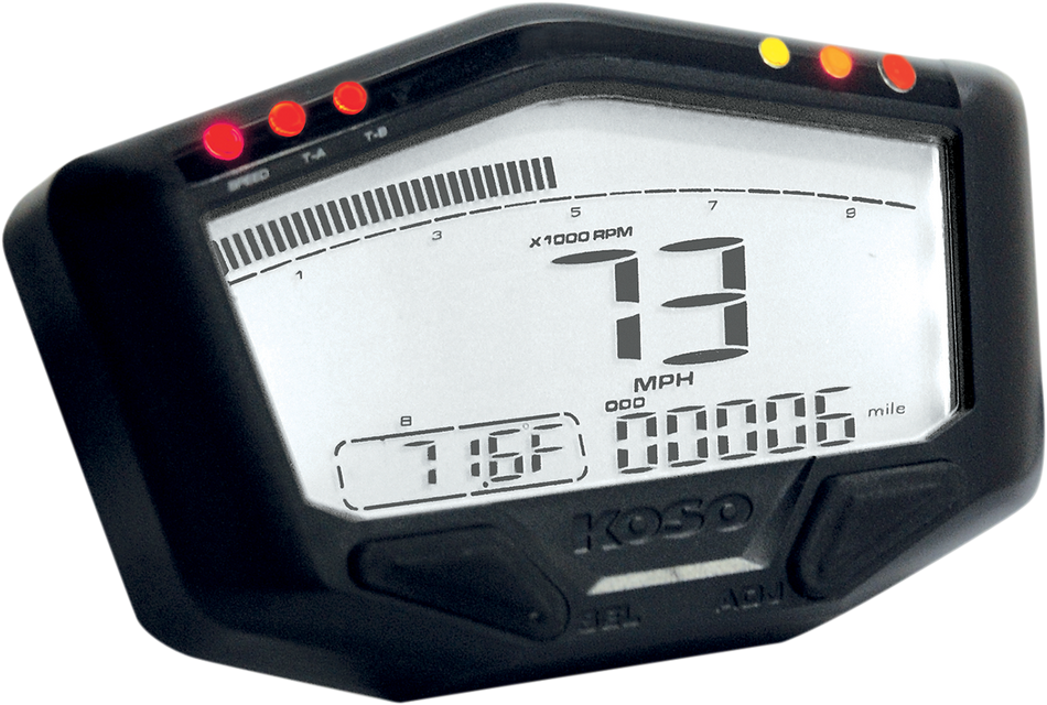 KOSO NORTH AMERICA DB-02R Street/Race Speedometer - 4.28" W x 2.6" H x 1.05" D BA022W10
