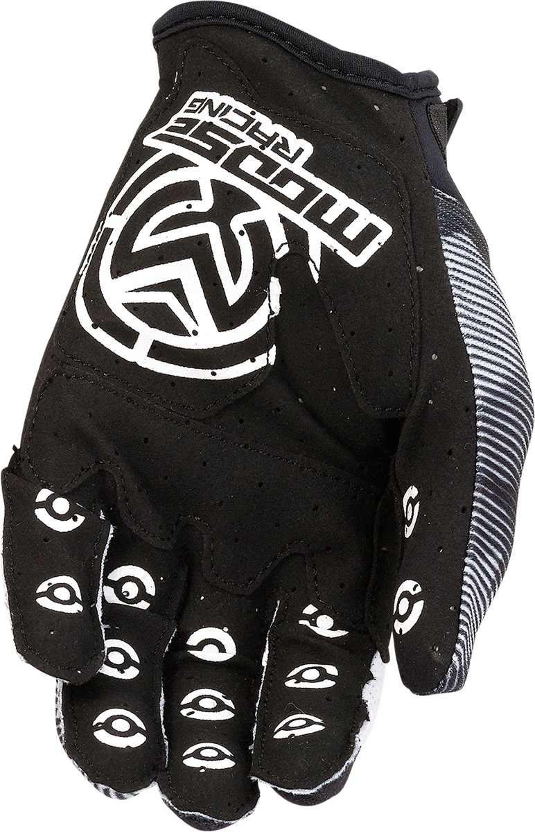 MOOSE RACING Youth MX1™ Gloves - Black/White - Medium 3332-1719