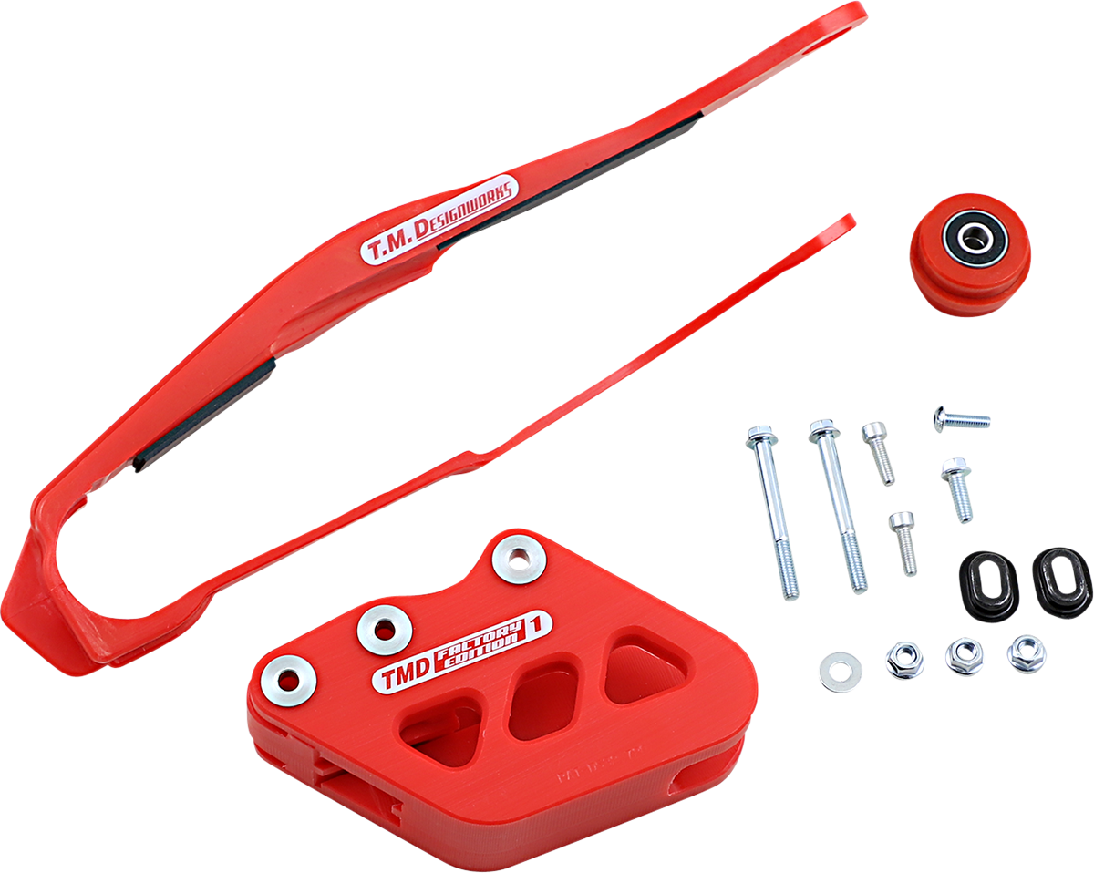 T.M. DESIGNWORKS Chain Guide/Slider - Honda - Red DCK-OR1-RD