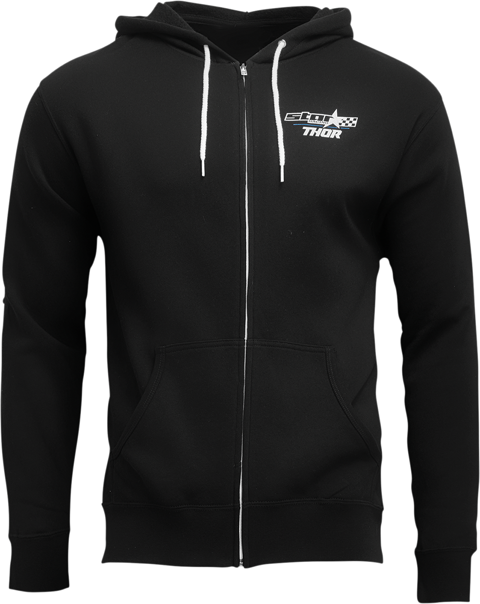 THOR Star Racing Champ Zip-Up Fleece - Black - Small 3050-5959