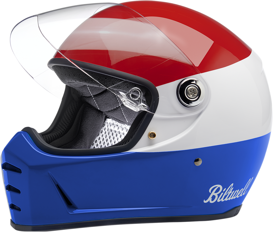BILTWELL Lane Splitter Helmet - Gloss Podium Red/White/Blue - 2XL 1004-549-106