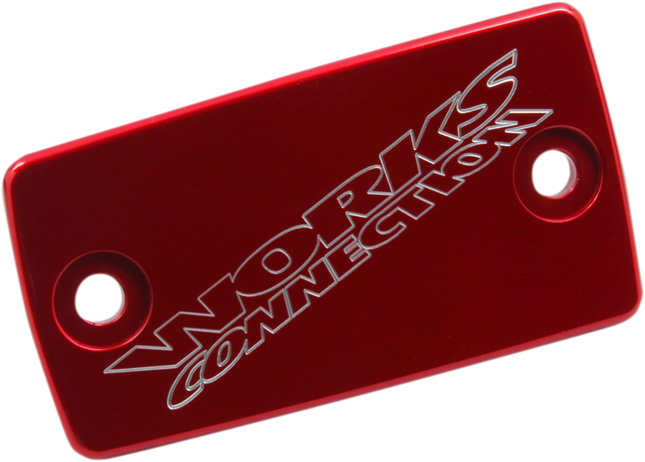 WORKS CONNECTION Brake Cover - Billet - Red 21-067