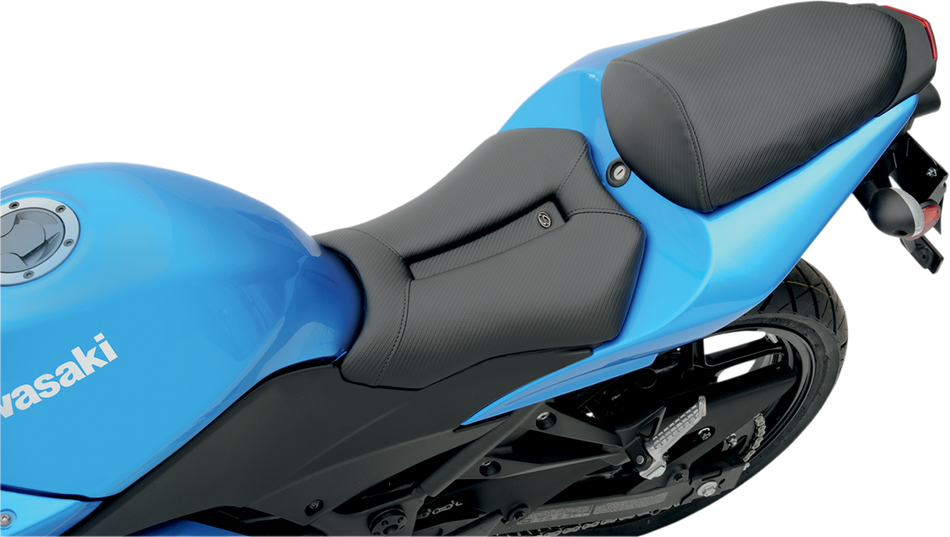 SADDLEMEN Gel Channel Track Carbon Fiber Sport Seat - Black - ZX10R 0810-K036