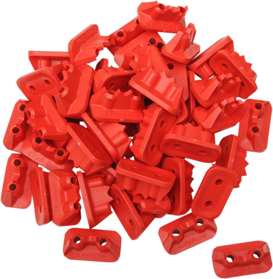 STUD BOY Double Backer Plates - Red - For Single Ply - 48 Pack 2522-P2-RED