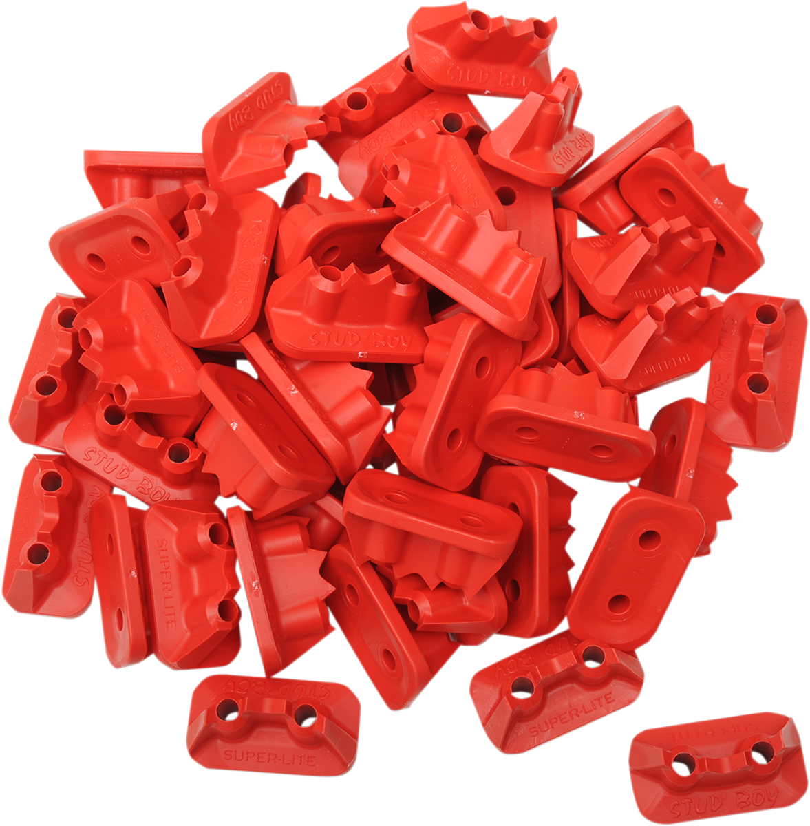 STUD BOY Double Backer Plates - Red - For Single Ply - 48 Pack 2522-P2-RED