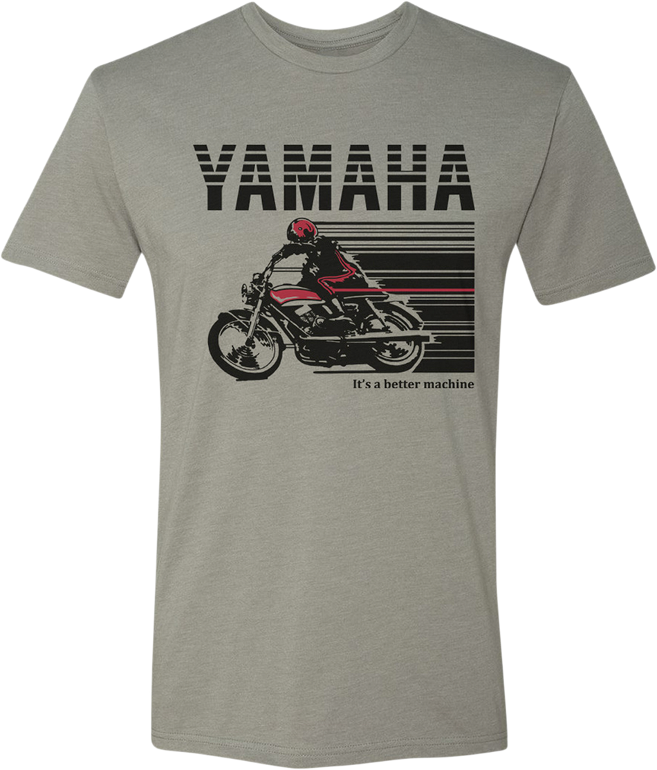 YAMAHA APPAREL Yamaha Cycle T-Shirt - Stone Gray/Red - Small NP21S-M1968-S