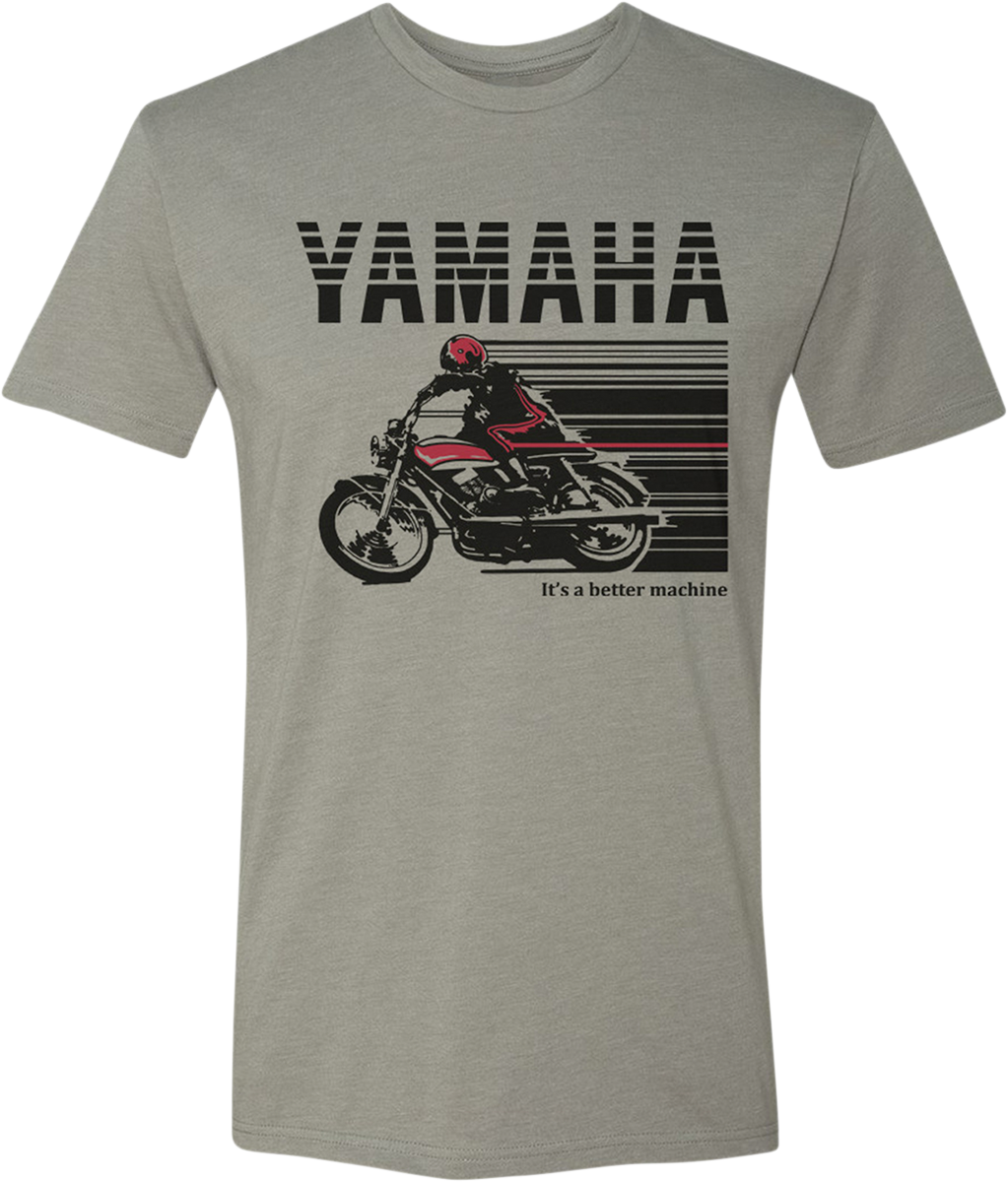 YAMAHA APPAREL Yamaha Cycle T-Shirt - Stone Gray/Red - Large NP21S-M1968-L