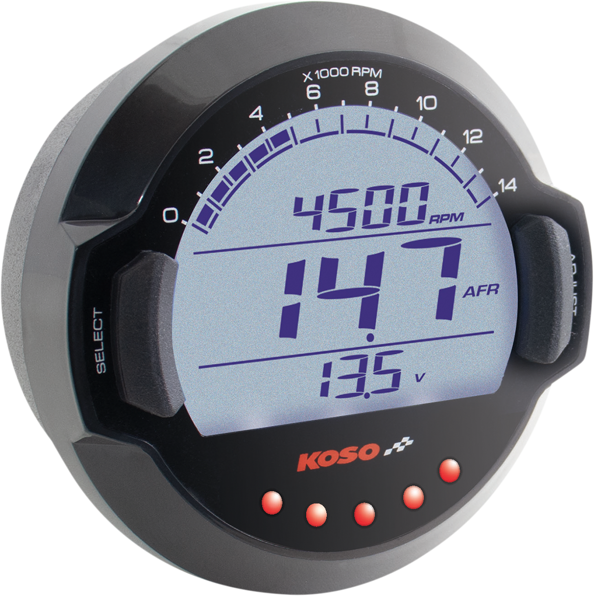 KOSO NORTH AMERICA Air/Fuel Gauge - Black - 12ft BB642W31