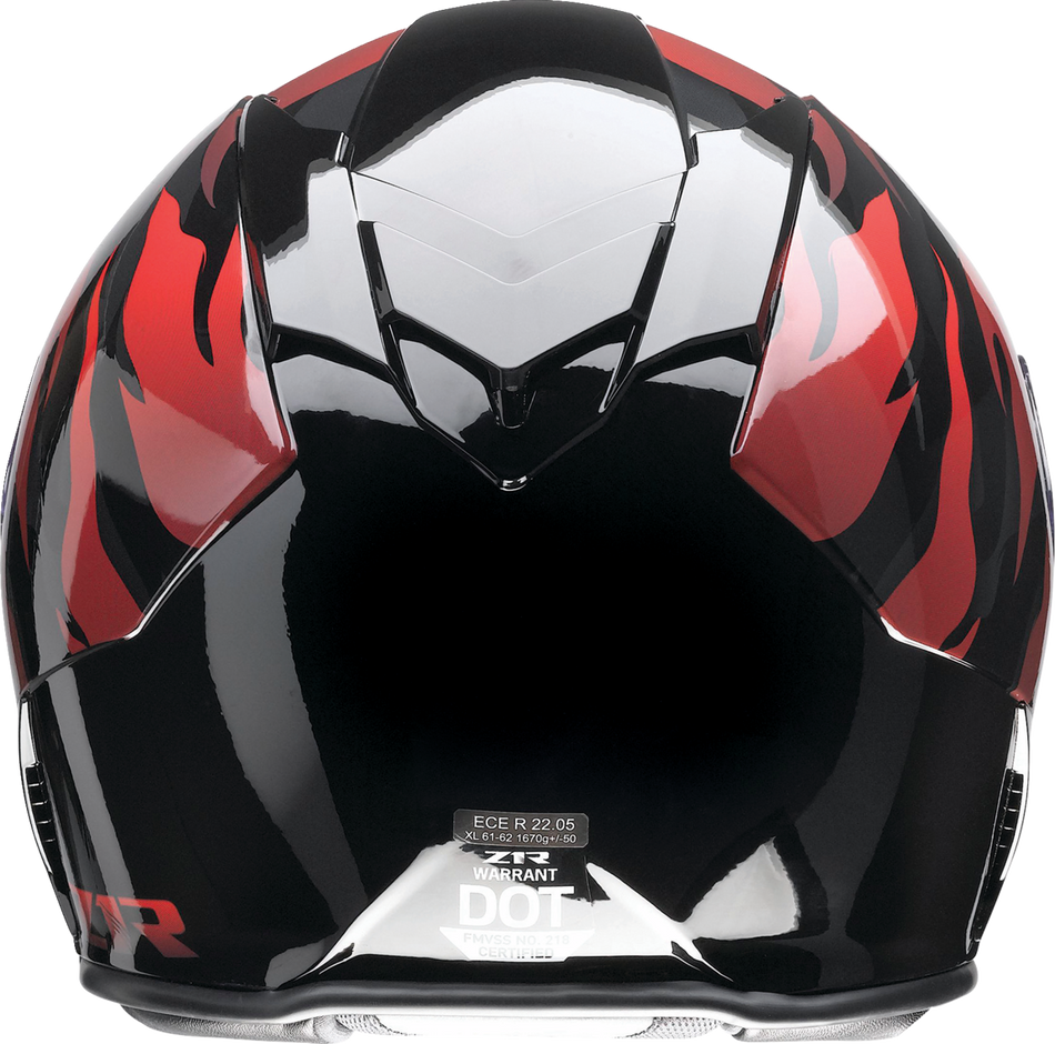 Z1R Warrant Helmet - Panthera - Black/Red - XS 0101-15205