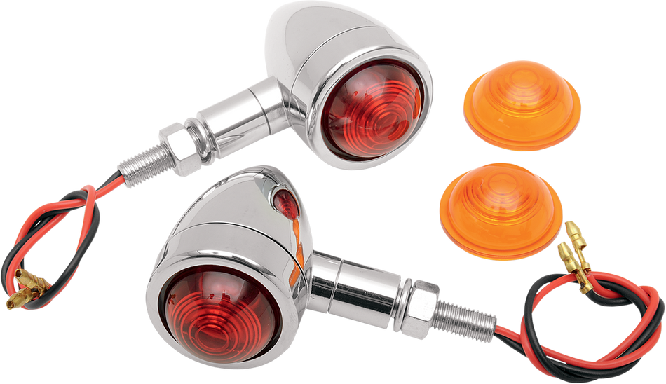 DRAG SPECIALTIES Mini-Bullet Light Kit - Amber/Red 20-65921