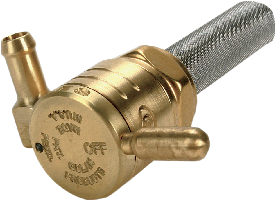 GOLAN PRODUCTS Forward Petcock - Raw Brass - 22mm 76-312F-BS