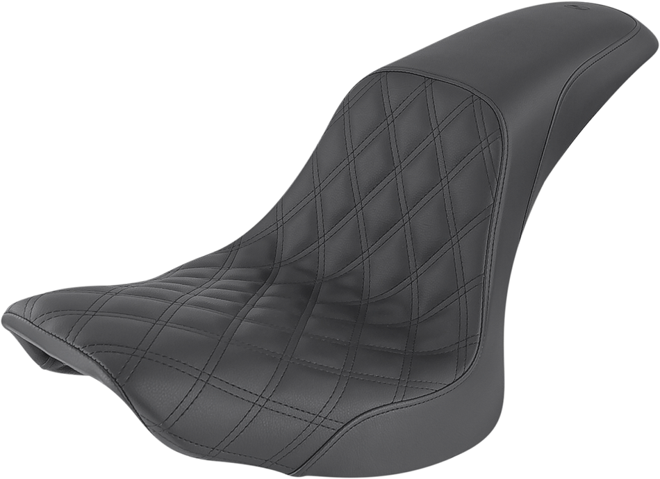 SADDLEMEN Profiler Seat - Front Lattice/Rear Smooth - Black - FLSTC '06-'17 806-23-149
