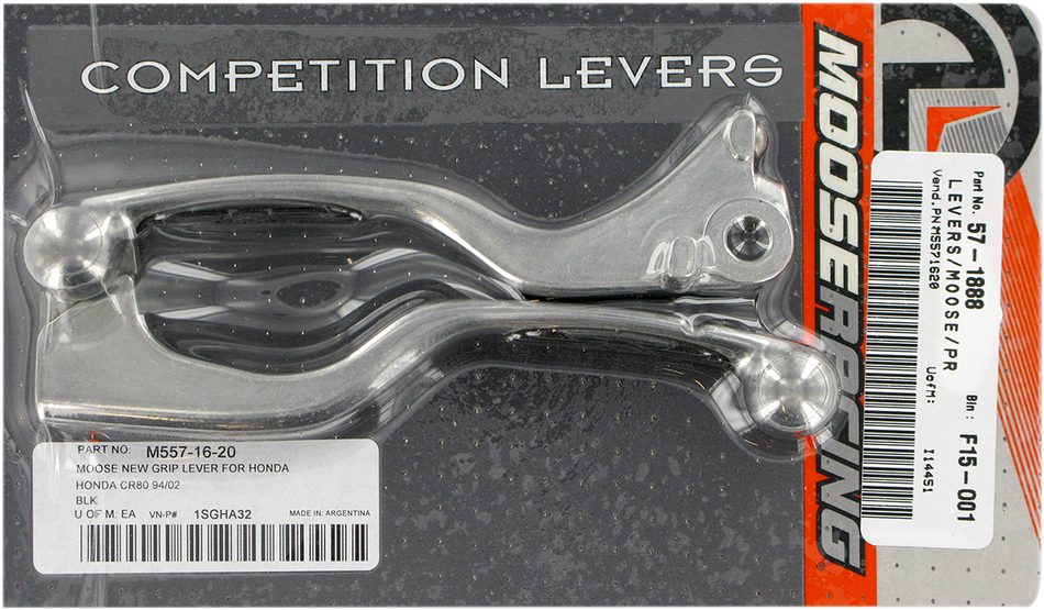 MOOSE RACING Lever Set - Competition - Black 1SGHA32