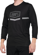 100% Airmatic 3/4 Sleeve Jersey - Black - Large 40018-00002