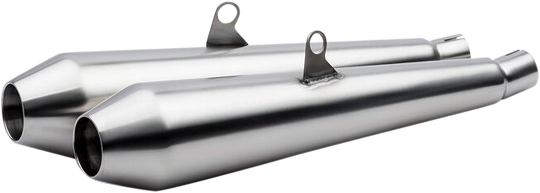 BRITISH CUSTOMS Predator Pro™ Mufflers - Brushed BC902-100-BR