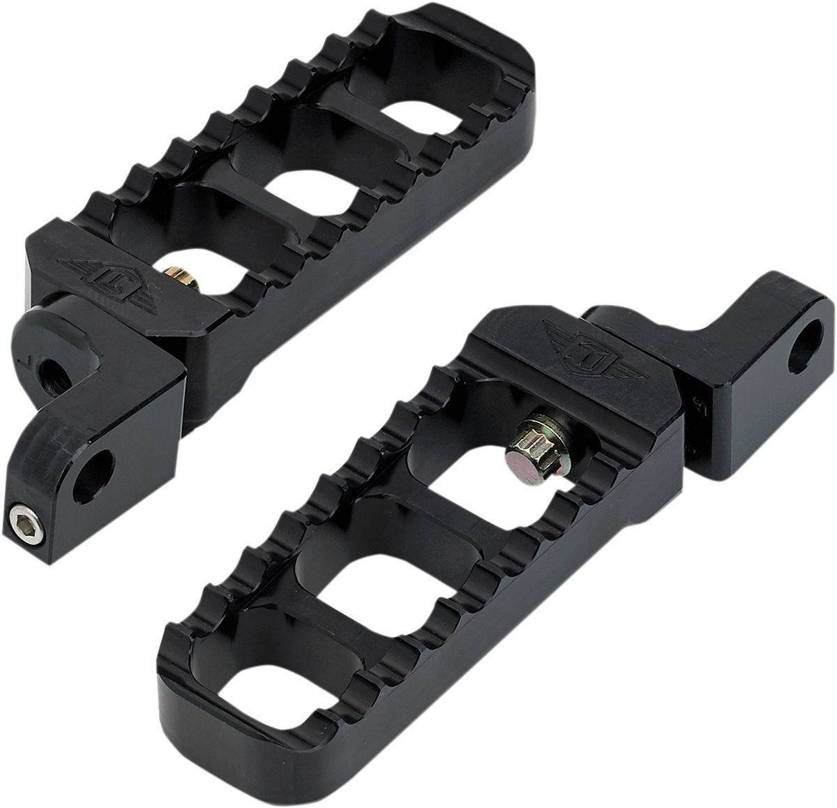 JOKER MACHINE Adjustable Serrated Long Footpegs - Black - XL 08-61-3B