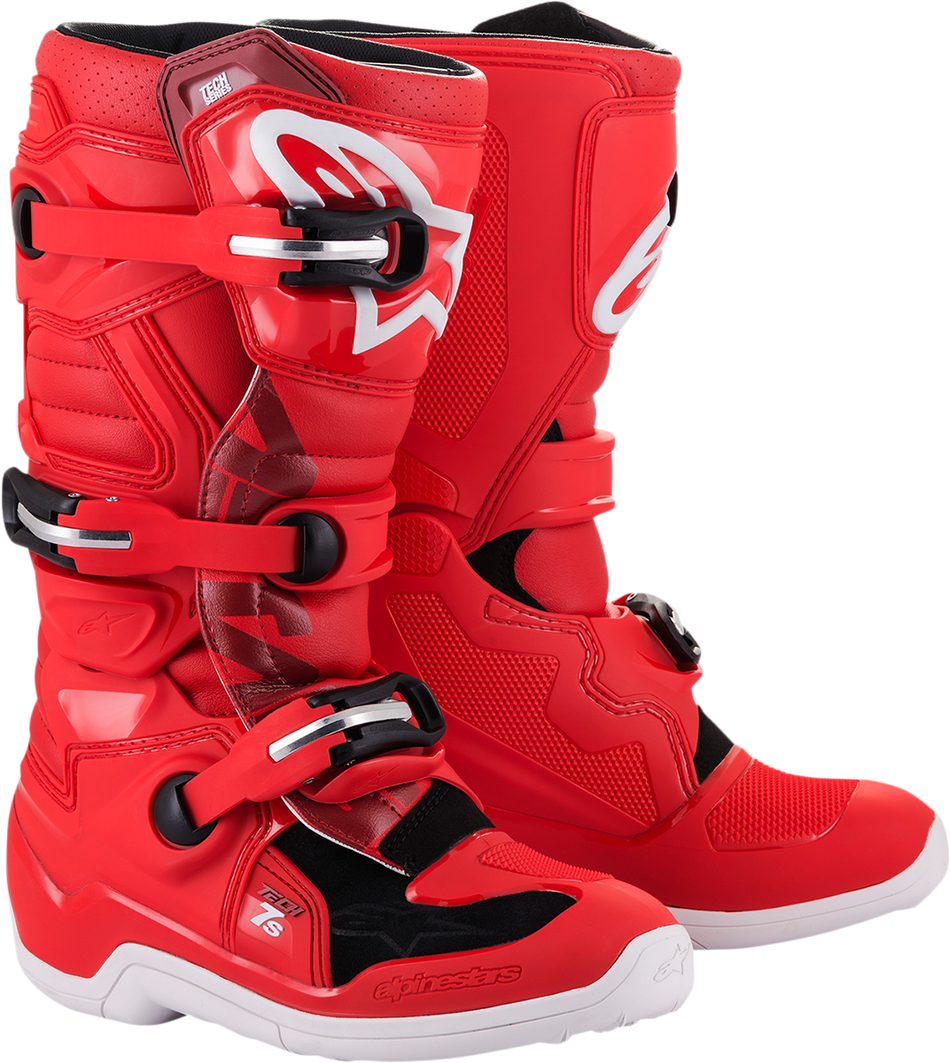 ALPINESTARS Youth Tech 7S Boots - Red - US 7 2015017-30-7