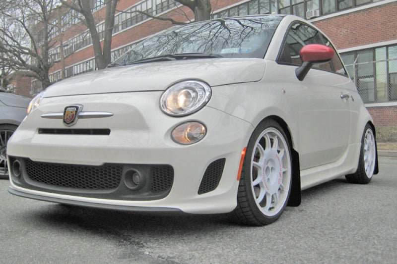 Rally Armor 12-18 Fiat 500 (Pop/Sport/Lounge/Abarth) Black UR Mud Flap w/ Red Logo MF25-UR-BLK/RD